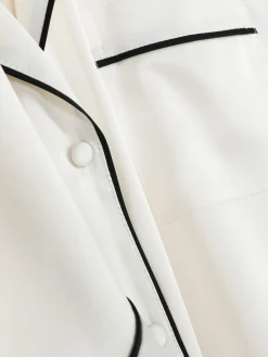 Satin Long Sleeve Shirt Pajama Set|Primark Discount