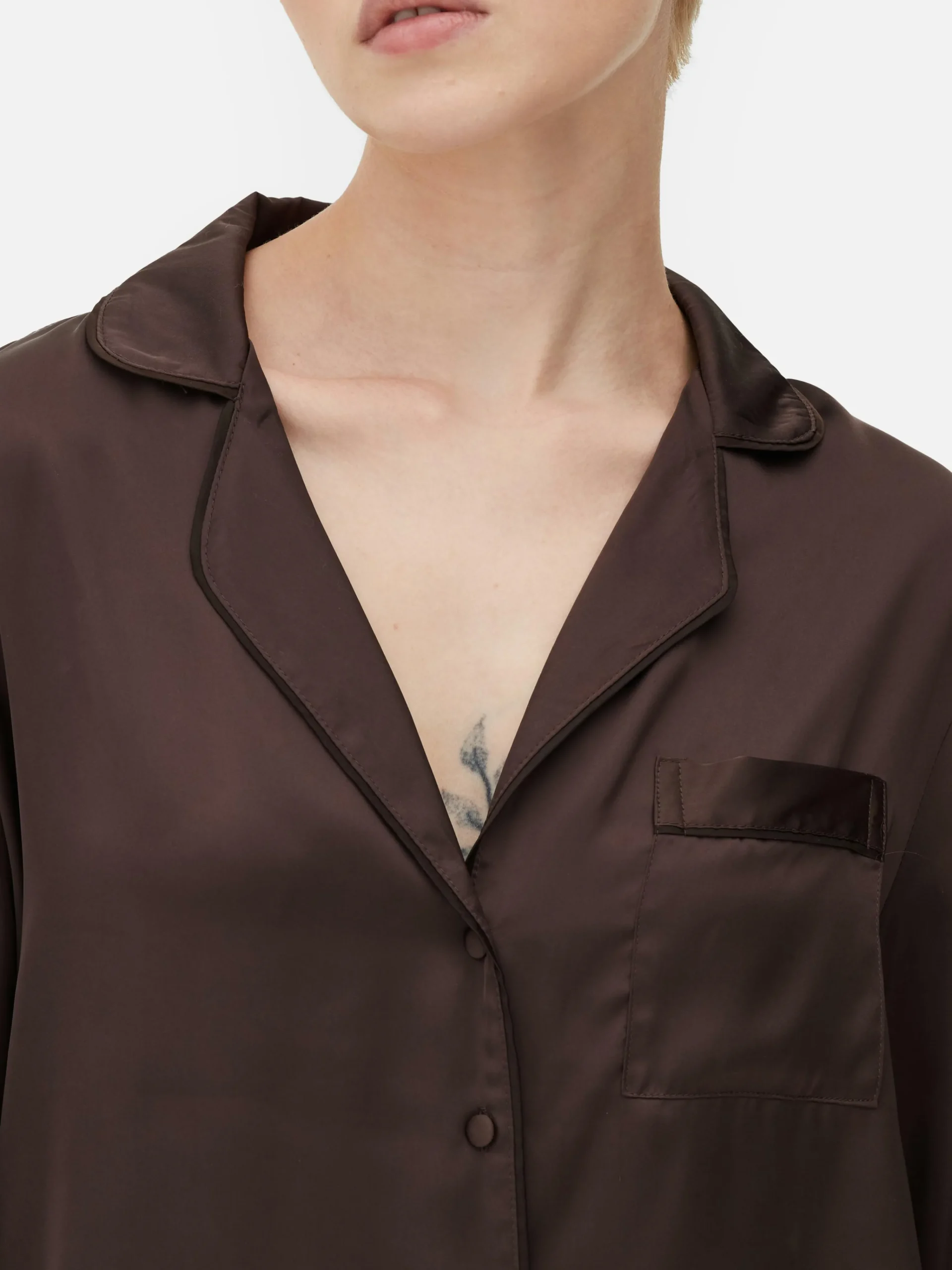 Satin Pajama Shirt|Primark Sale