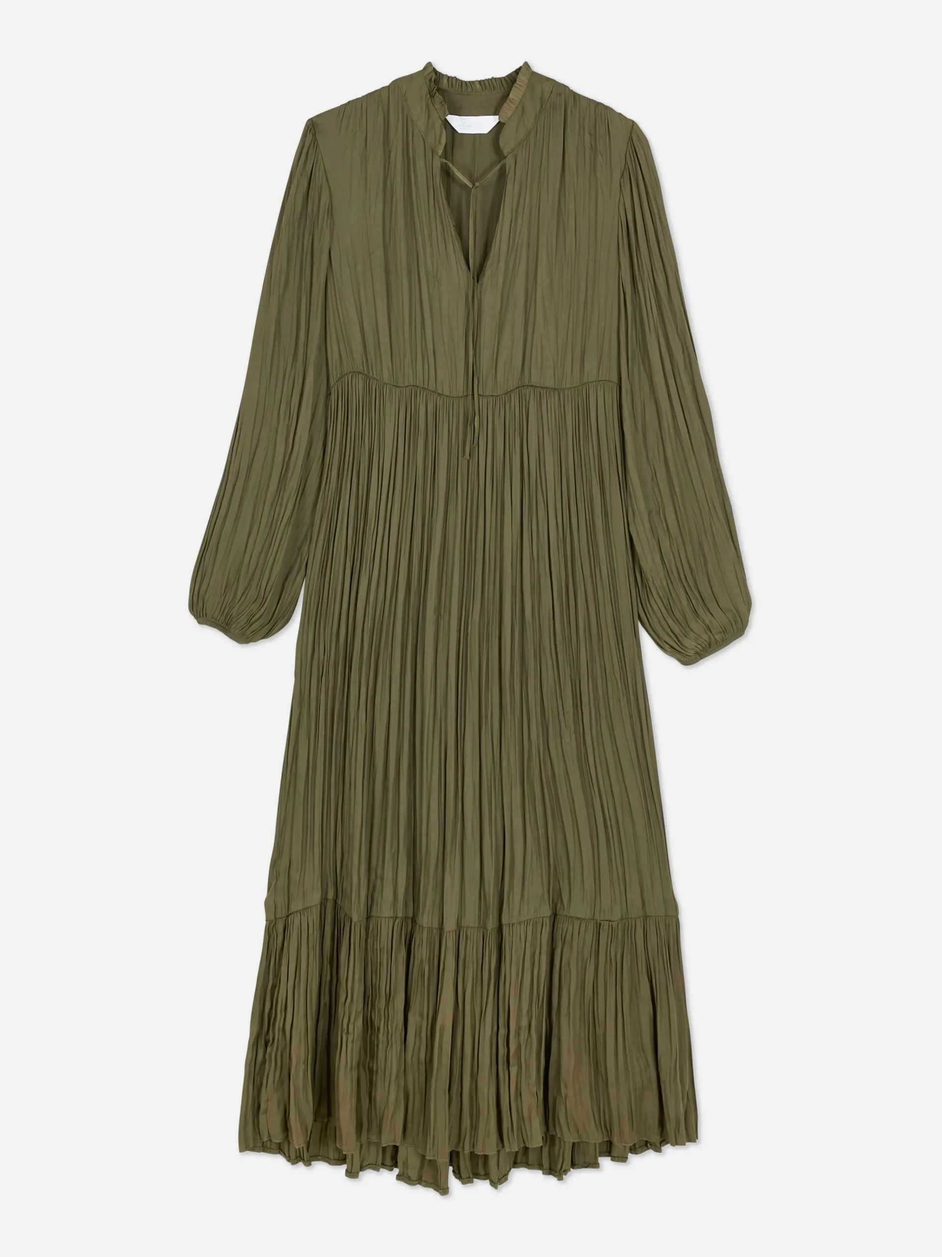 Satin Pleated Midi Dress|Primark New