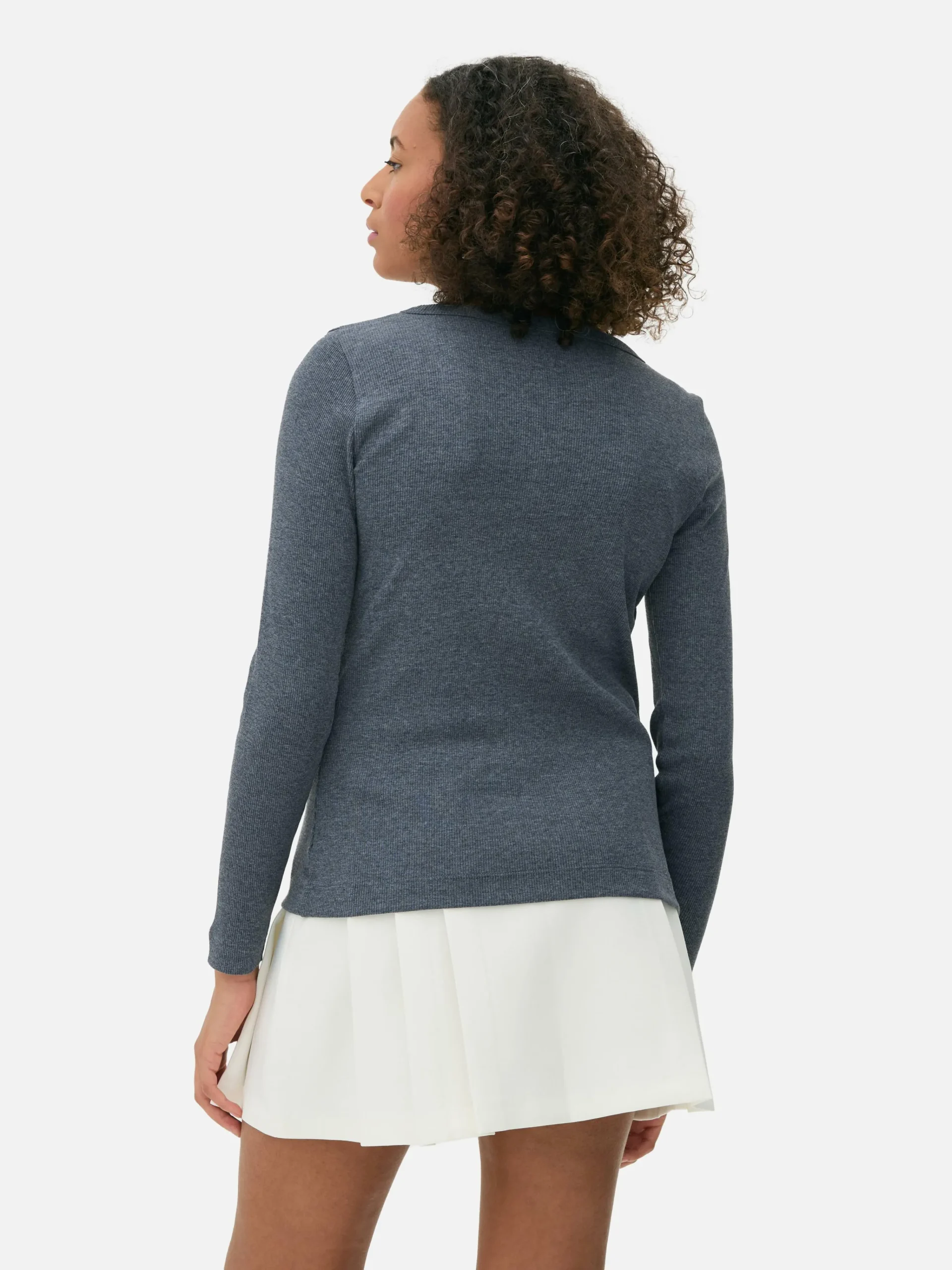 Scoop Neck Long Sleeve Top|Primark New