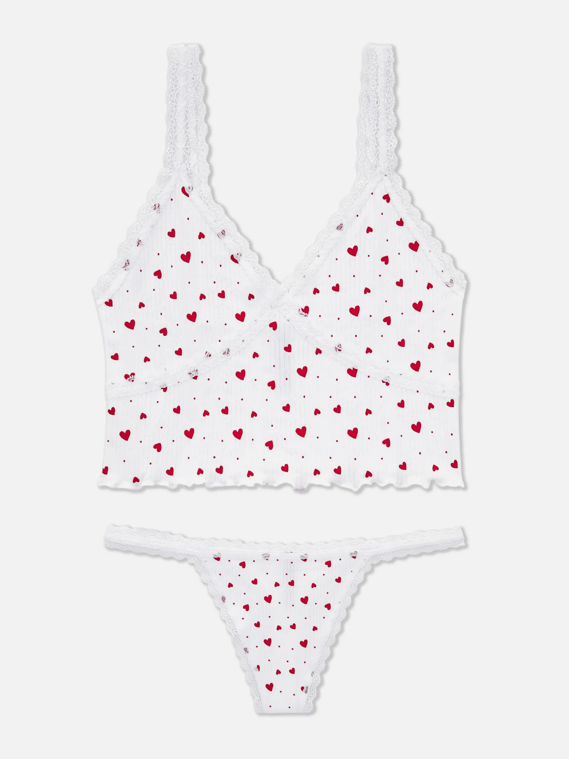 Seamless Pointelle Cami And Thong Set|Primark Best