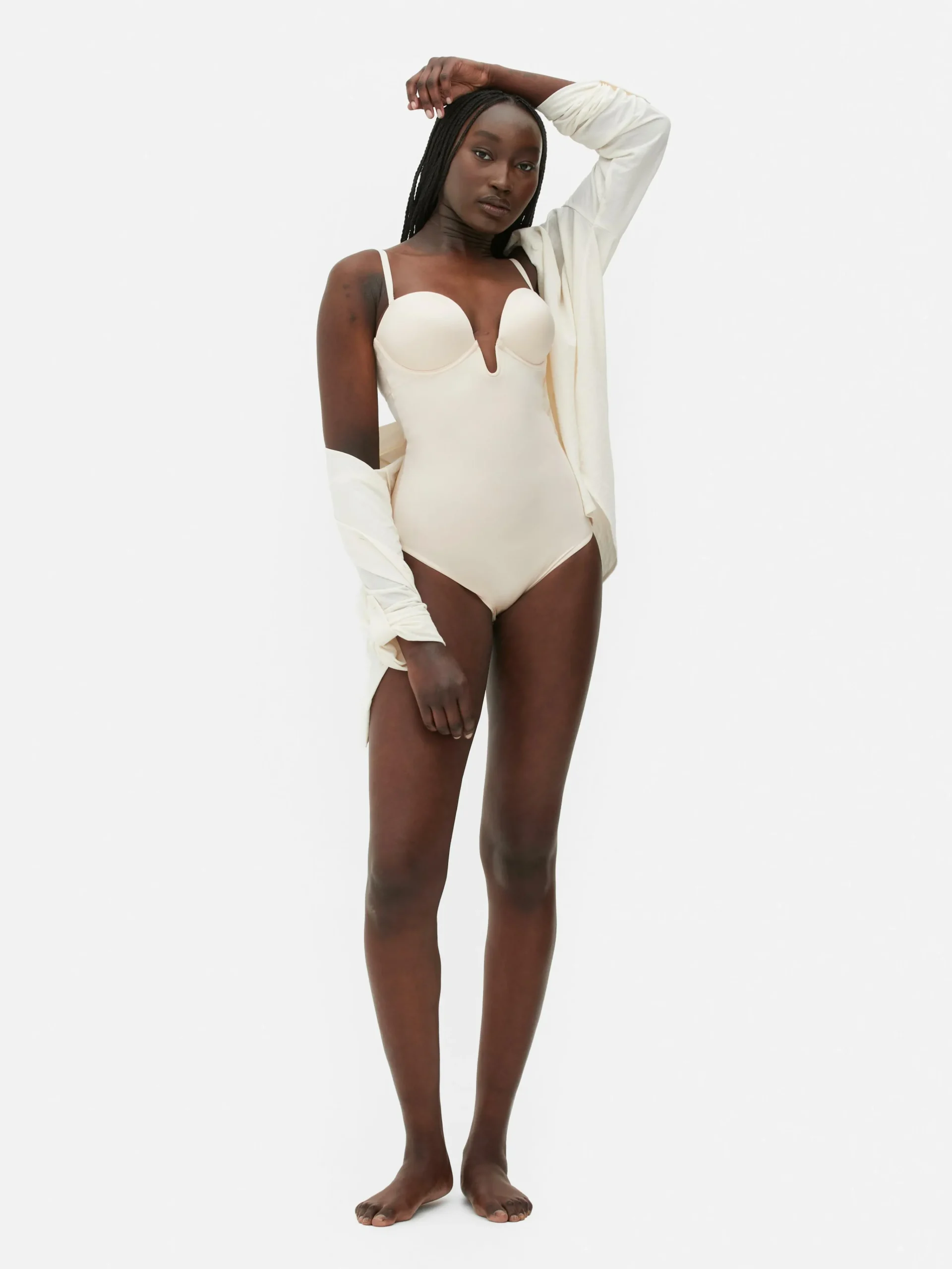 Shapewear Plunge Cupped Bodysuit|Primark Clearance