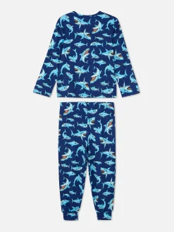 Shark Long Sleeve Pajama Set|Primark Clearance