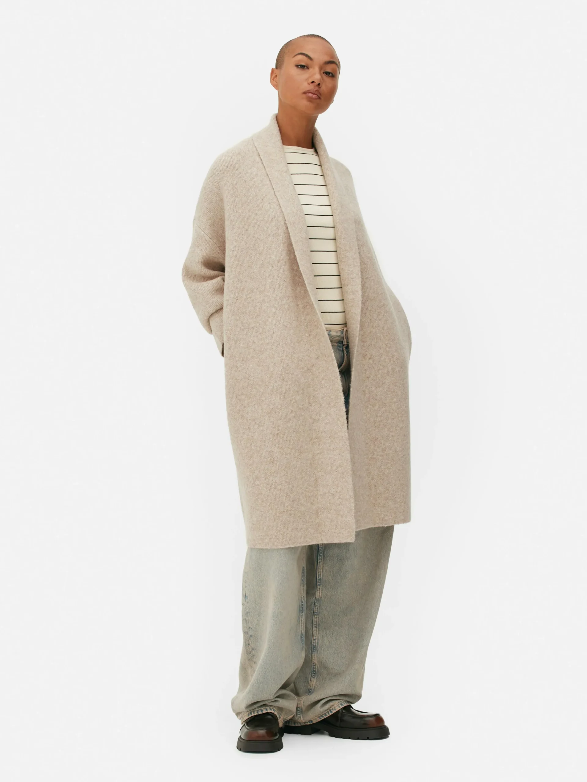 Shawl Collar Coatigan|Primark Outlet