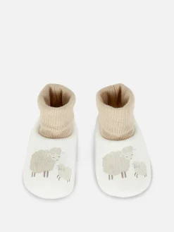 Sheep Sock Top Slippers|Primark New