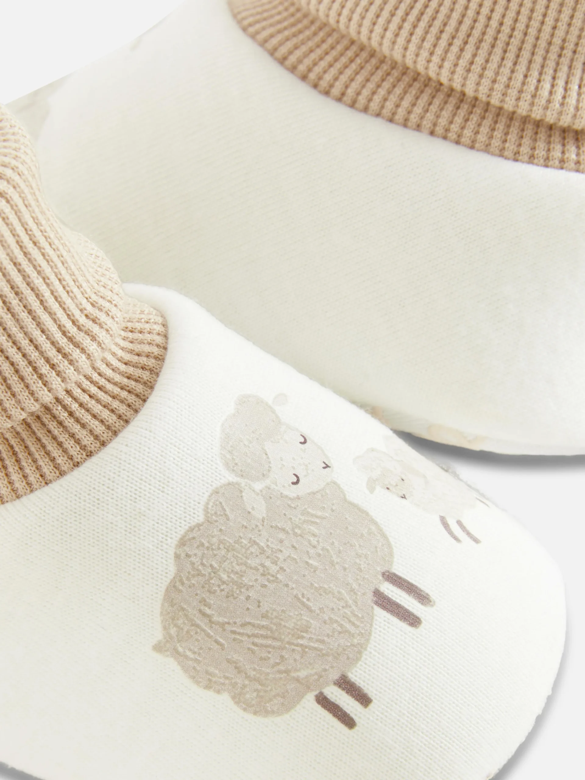Sheep Sock Top Slippers|Primark New