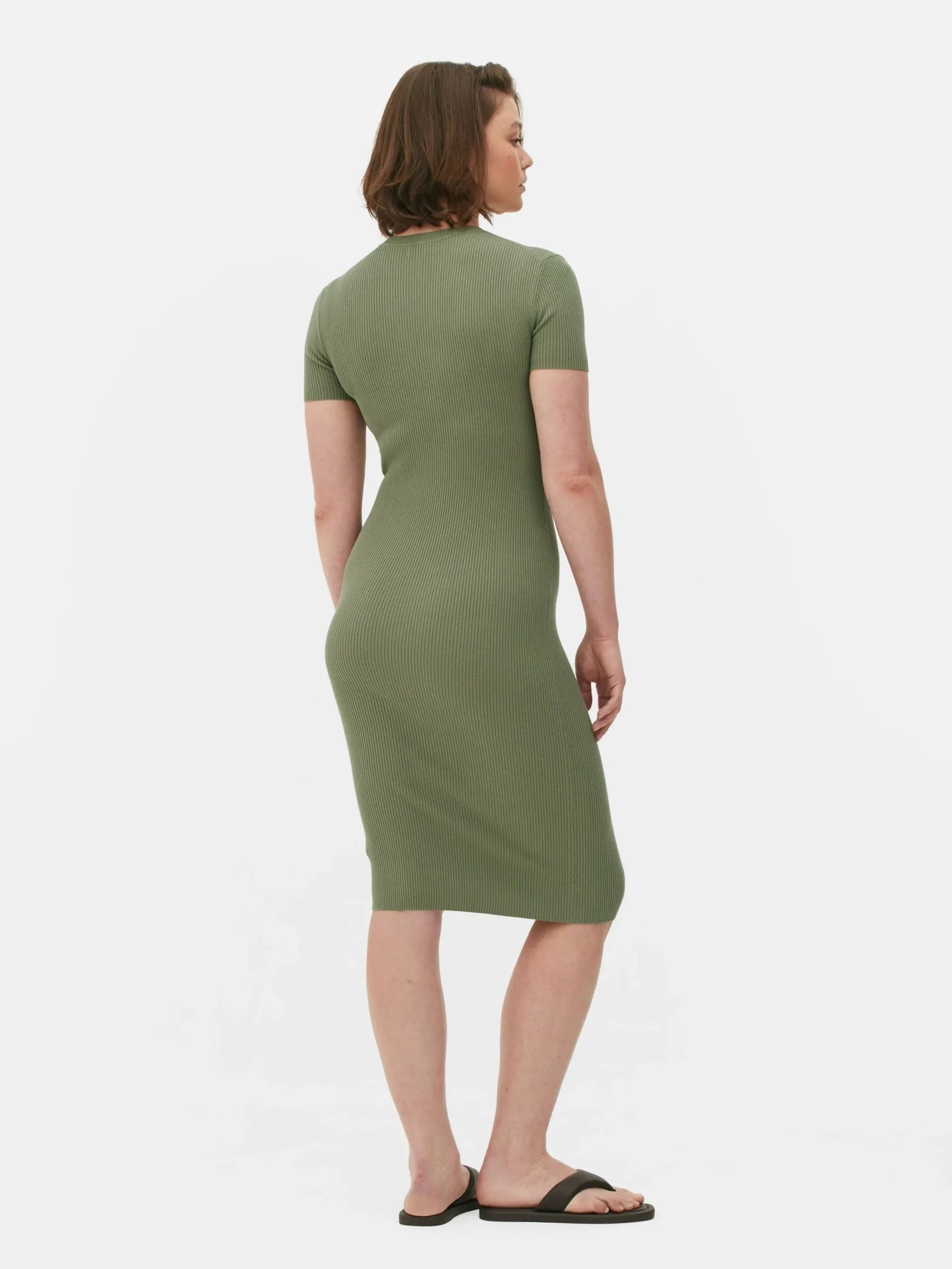 Short Sleeve Midi Sweater Dress|Primark New