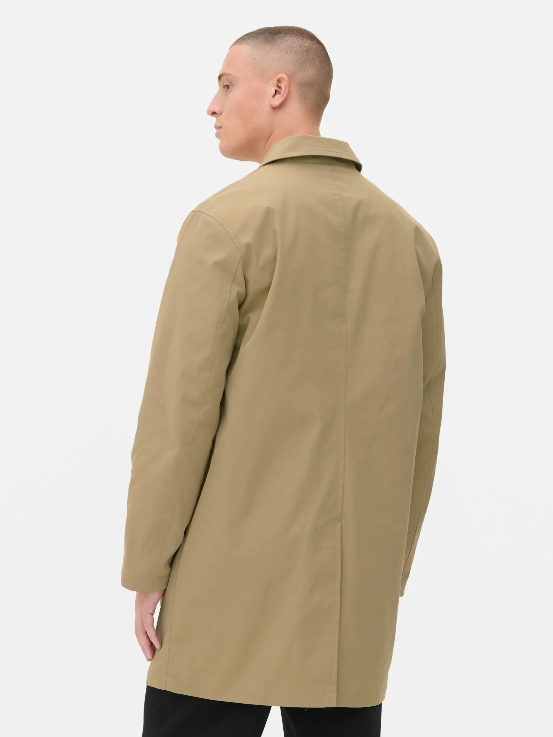 Single-Breasted Long Raincoat|Primark Outlet