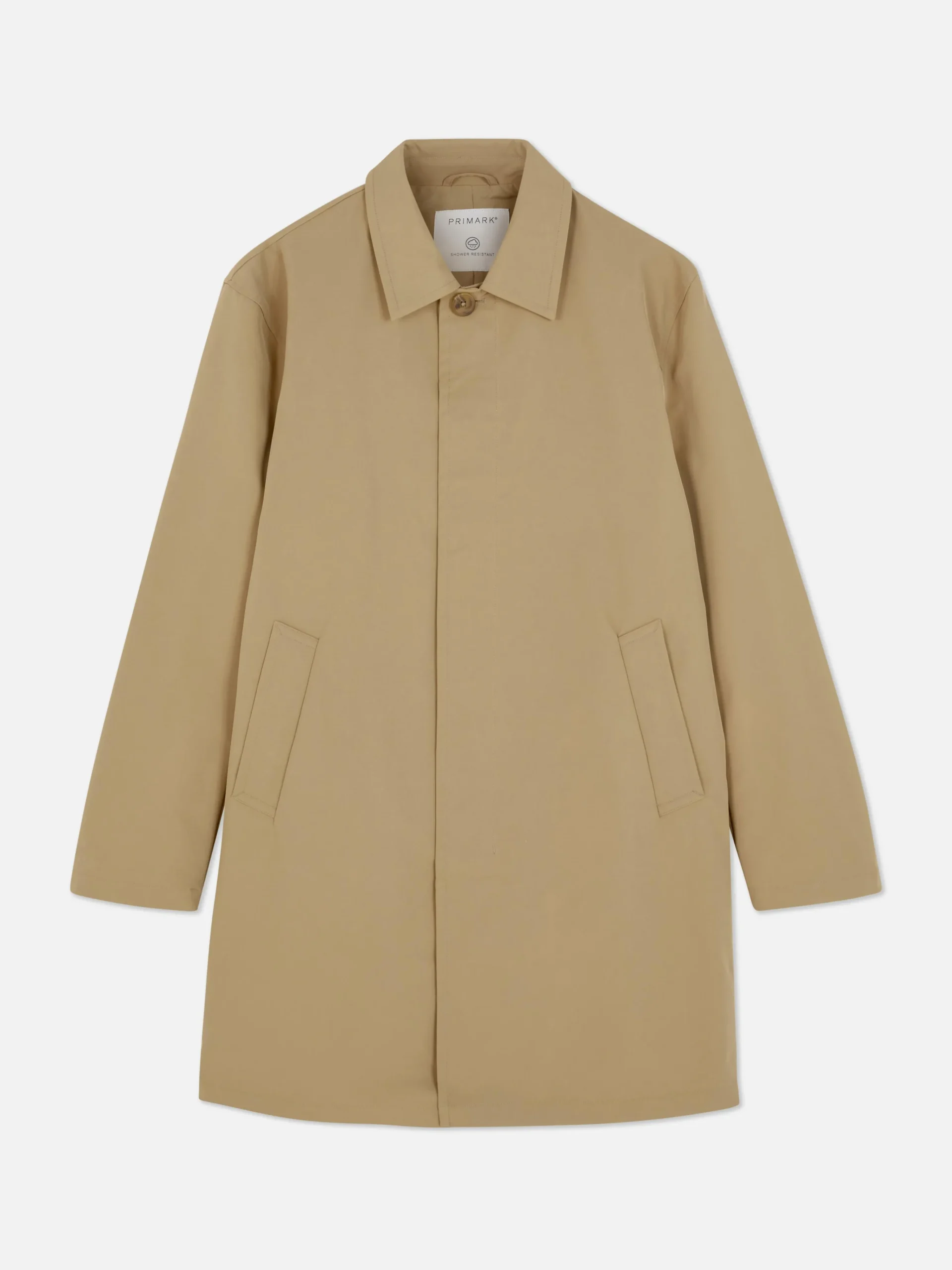 Single-Breasted Long Raincoat|Primark Outlet