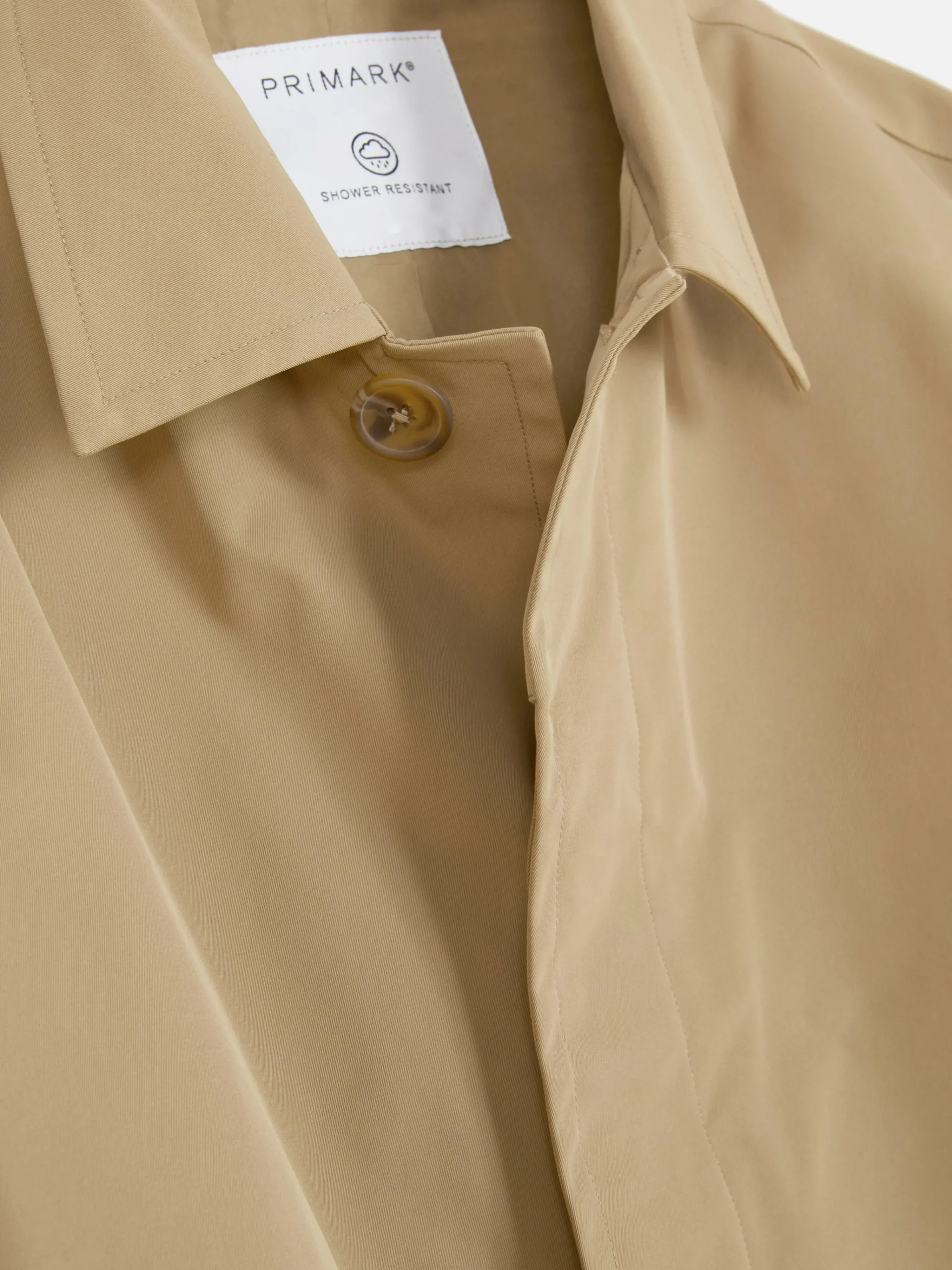 Single-Breasted Long Raincoat|Primark Outlet