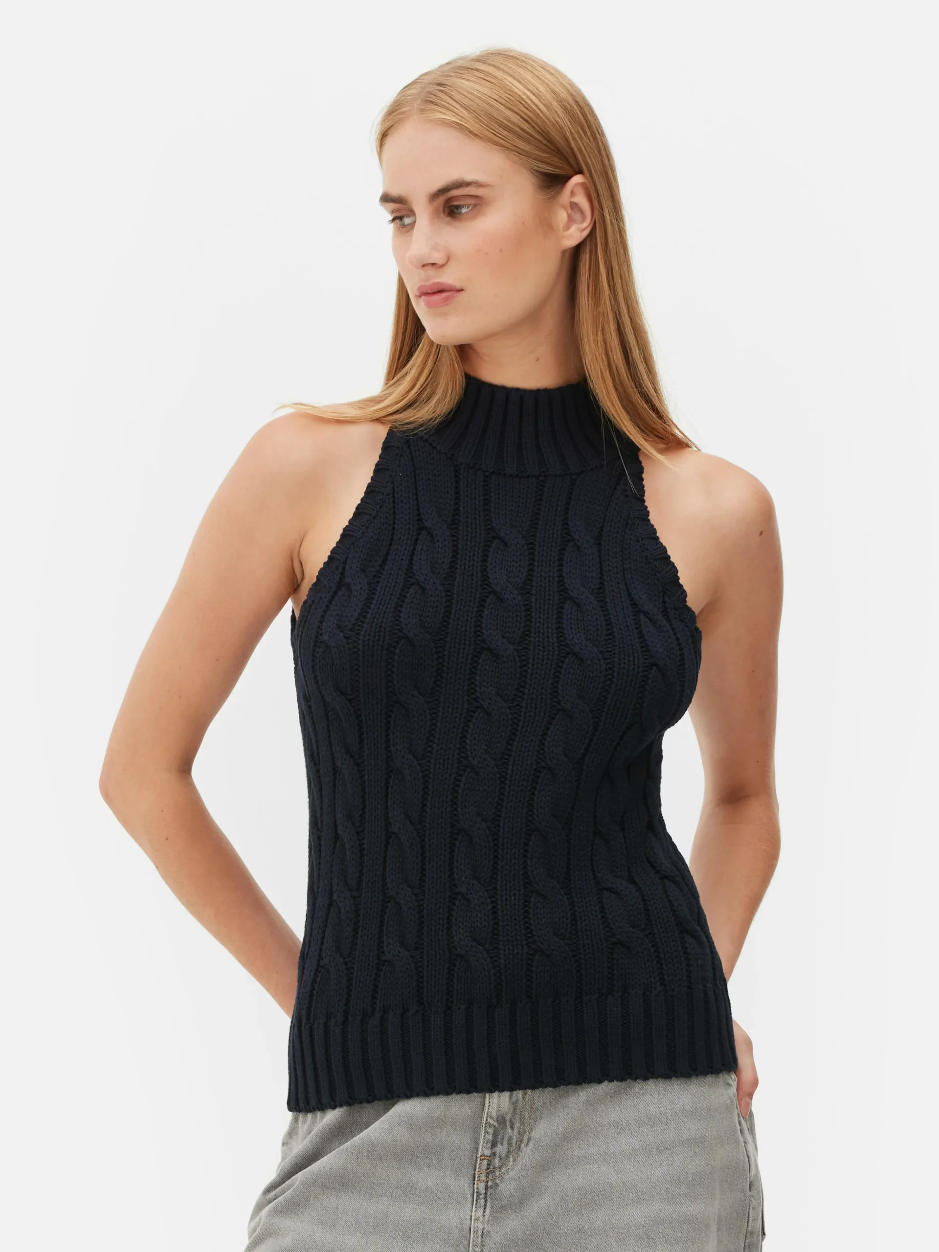 Sleeveless Cable Knit Tank|Primark Discount