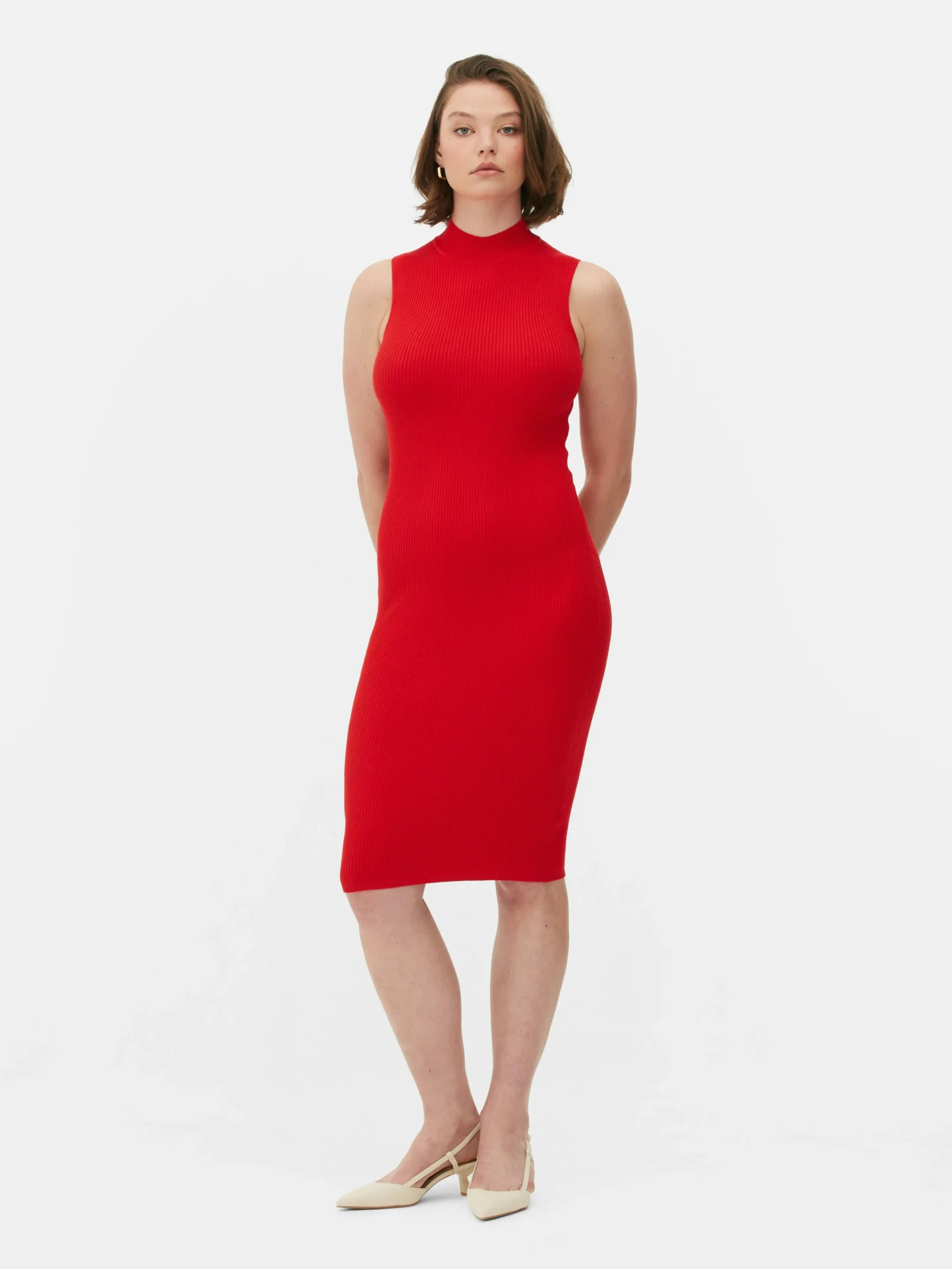 Sleeveless Midi Knit Dress|Primark Discount