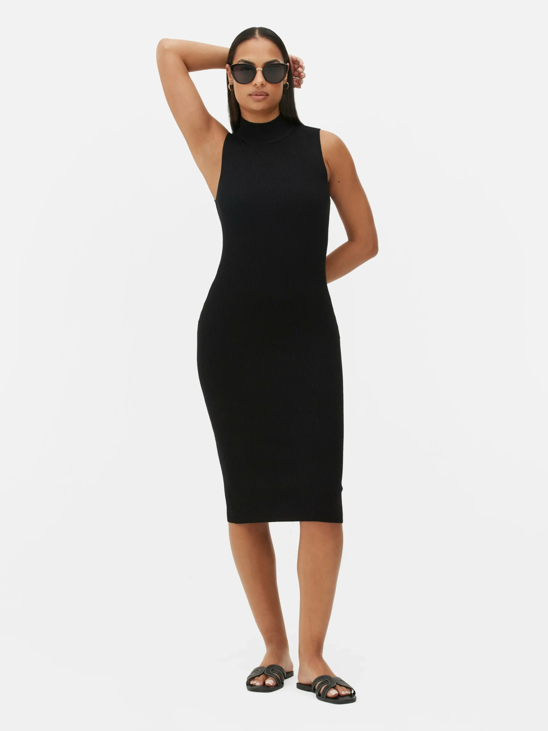 Sleeveless Midi Knit Dress|Primark Sale