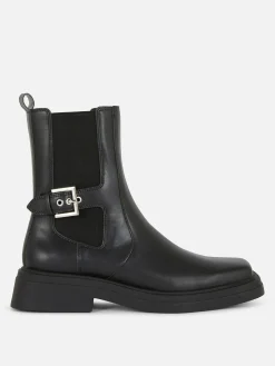 Square Toe Faux Leather Chelsea Boots|Primark Discount