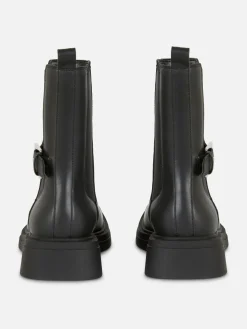 Square Toe Faux Leather Chelsea Boots|Primark Discount