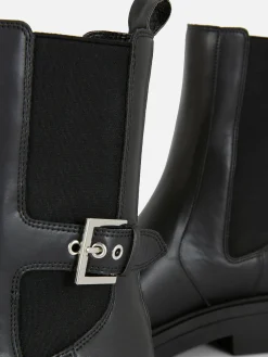 Square Toe Faux Leather Chelsea Boots|Primark Discount