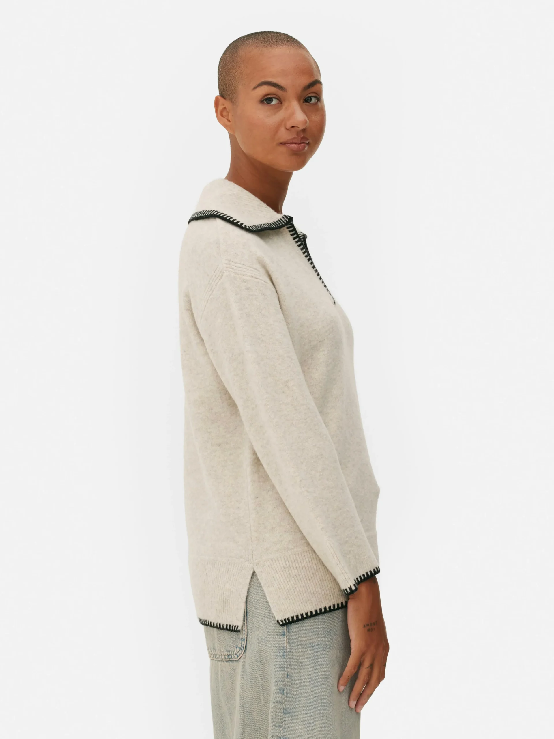 Stitch Collar Sweater|Primark Sale