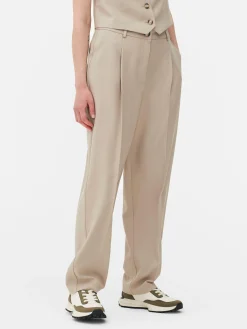 Straight Leg Tailored Pants|Primark Hot