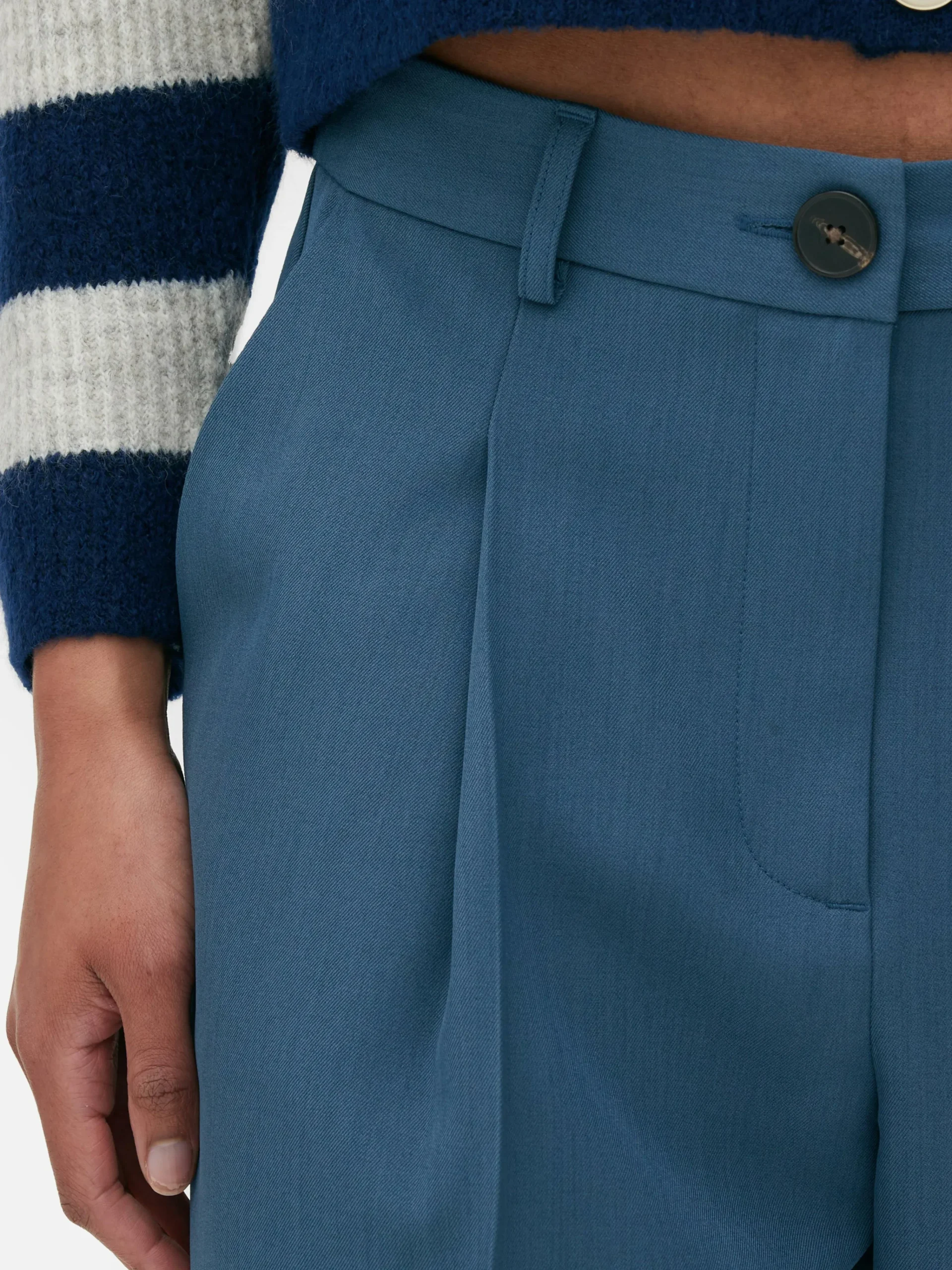 Straight Leg Tailored Pants|Primark Online