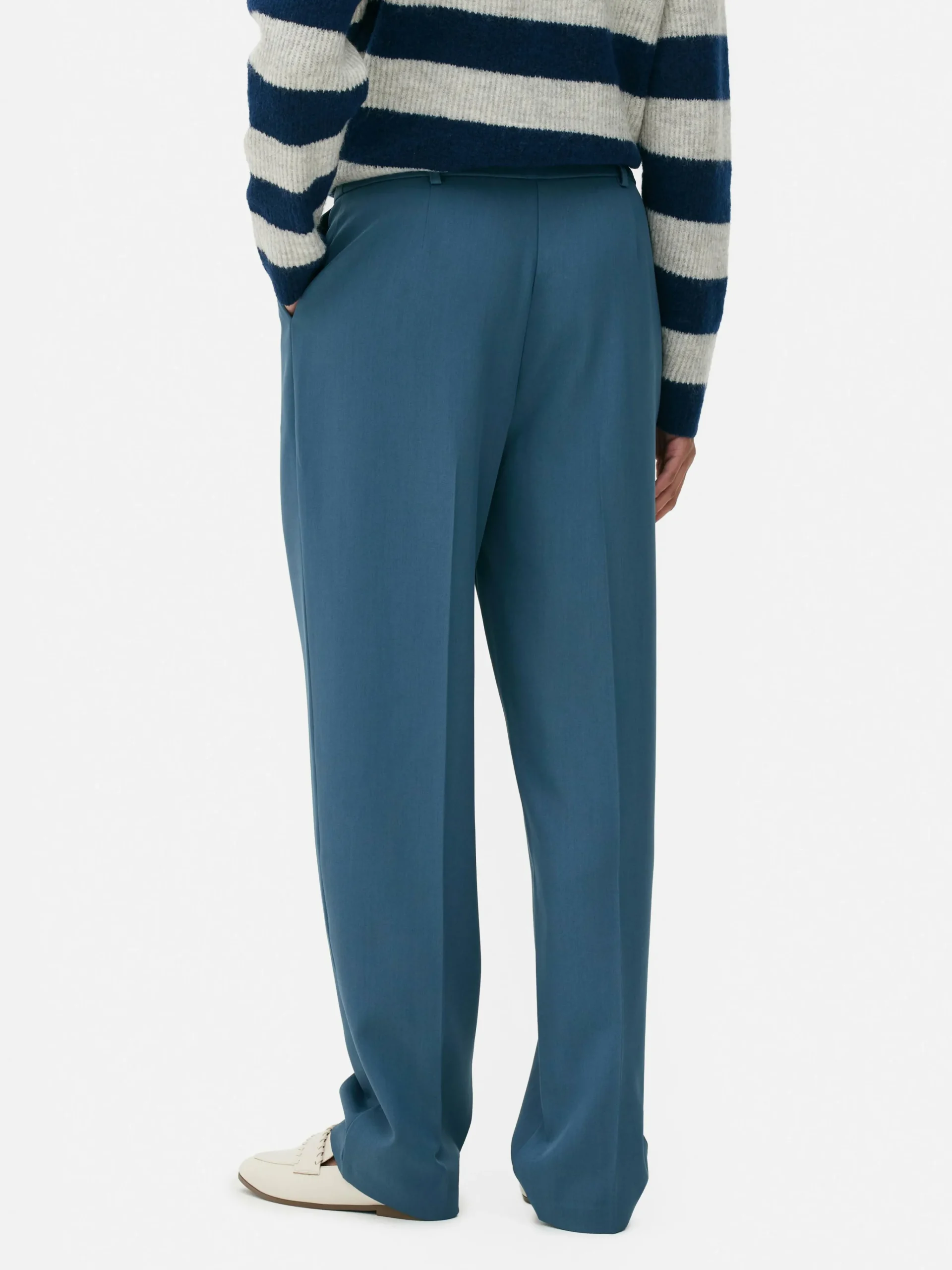 Straight Leg Tailored Pants|Primark Online