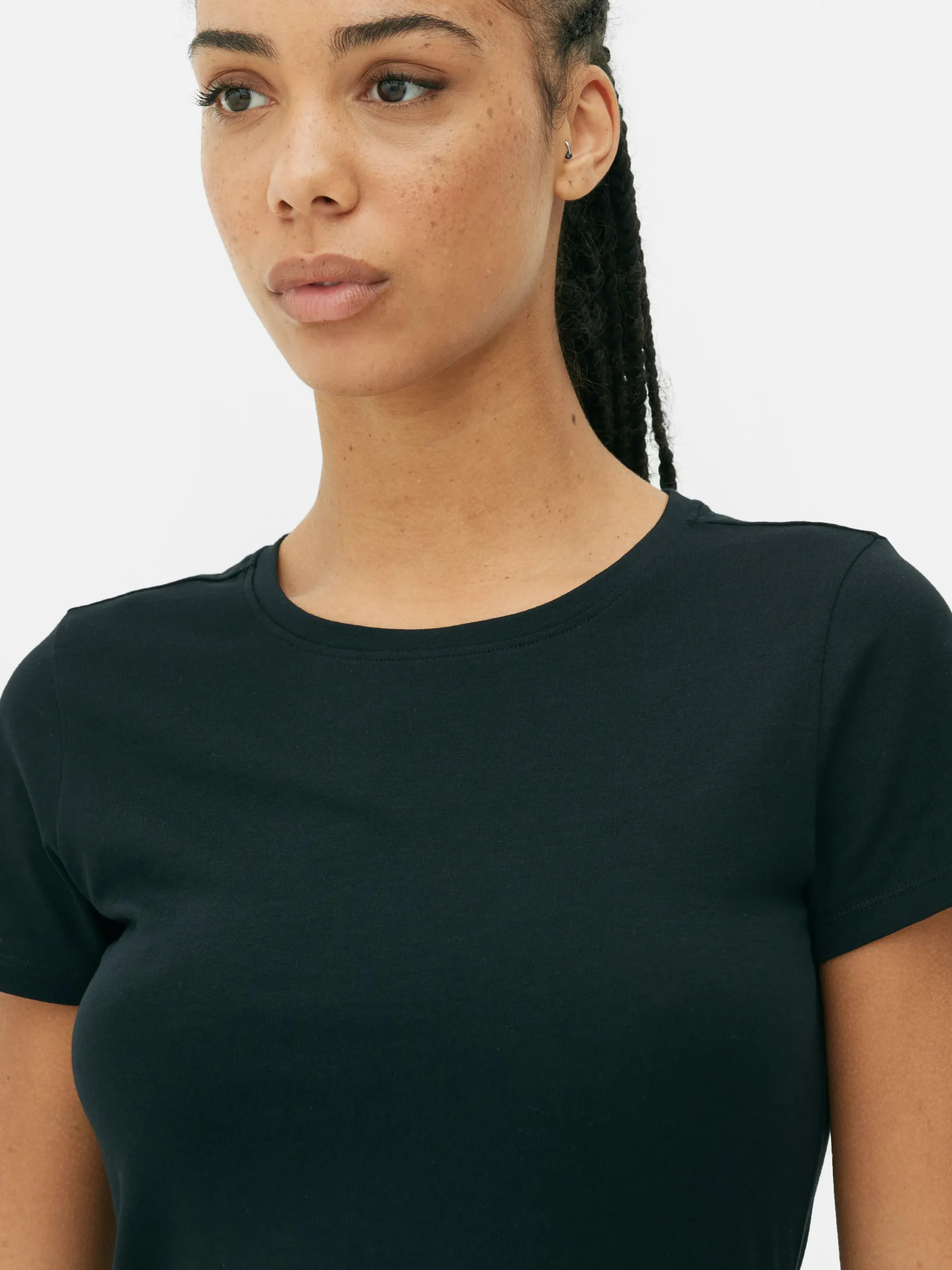 Stretch Crew Neck Essential T-Shirt|Primark Clearance