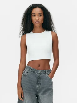 Stretch Cropped Racerback Tank|Primark Sale
