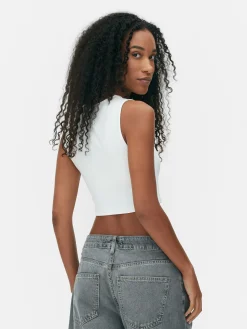 Stretch Cropped Racerback Tank|Primark Sale