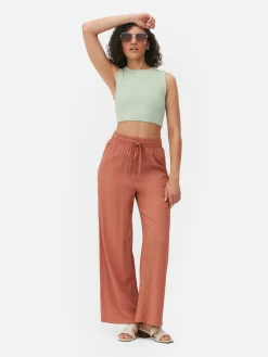 Stretch Cropped Racerback Tank|Primark