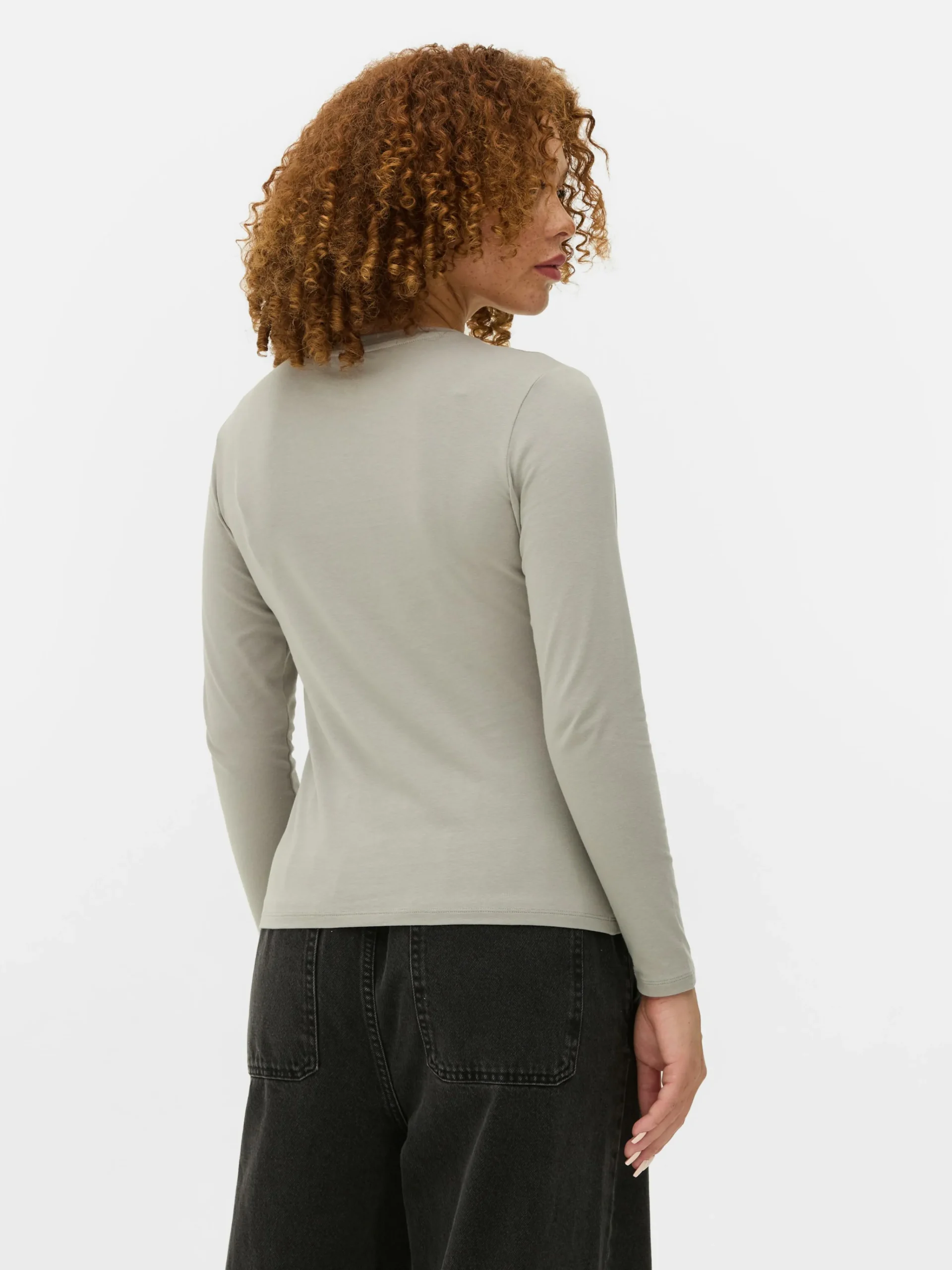 Stretch Jersey Long Sleeve Top|Primark Clearance