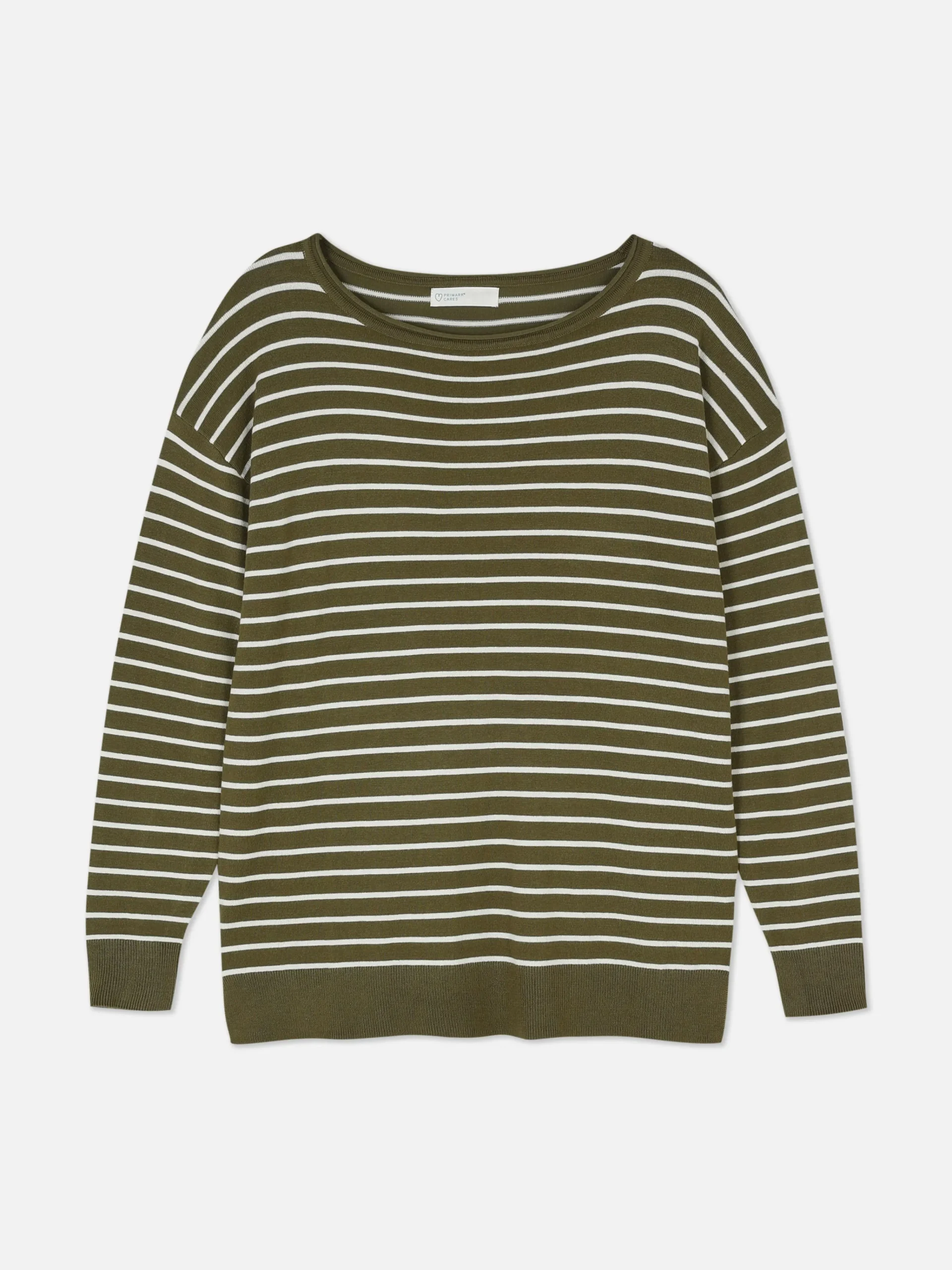 Striped Boat Neck Fine Knit Sweater|Primark Discount