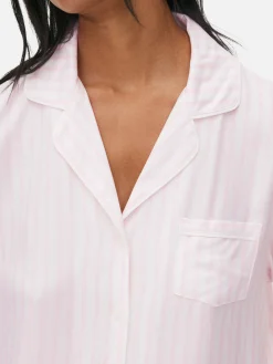 Striped Boyfriend Long Pajamas|Primark Online