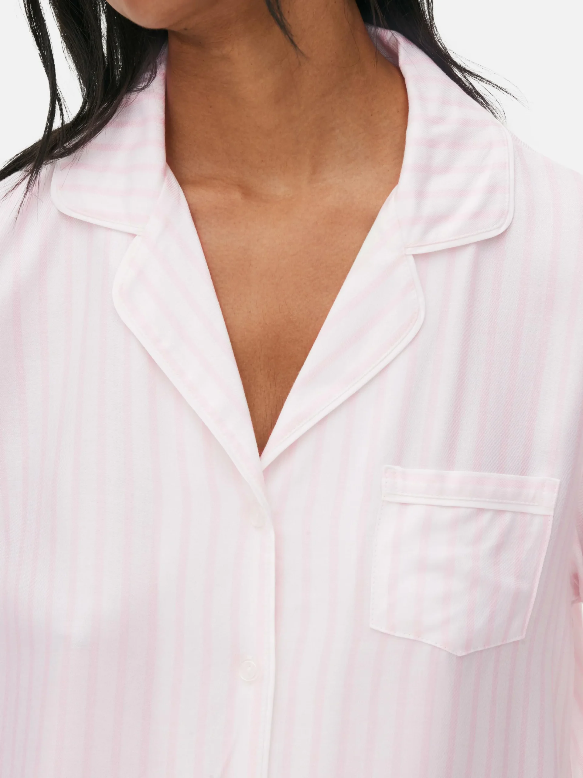Striped Boyfriend Long Pajamas|Primark Online