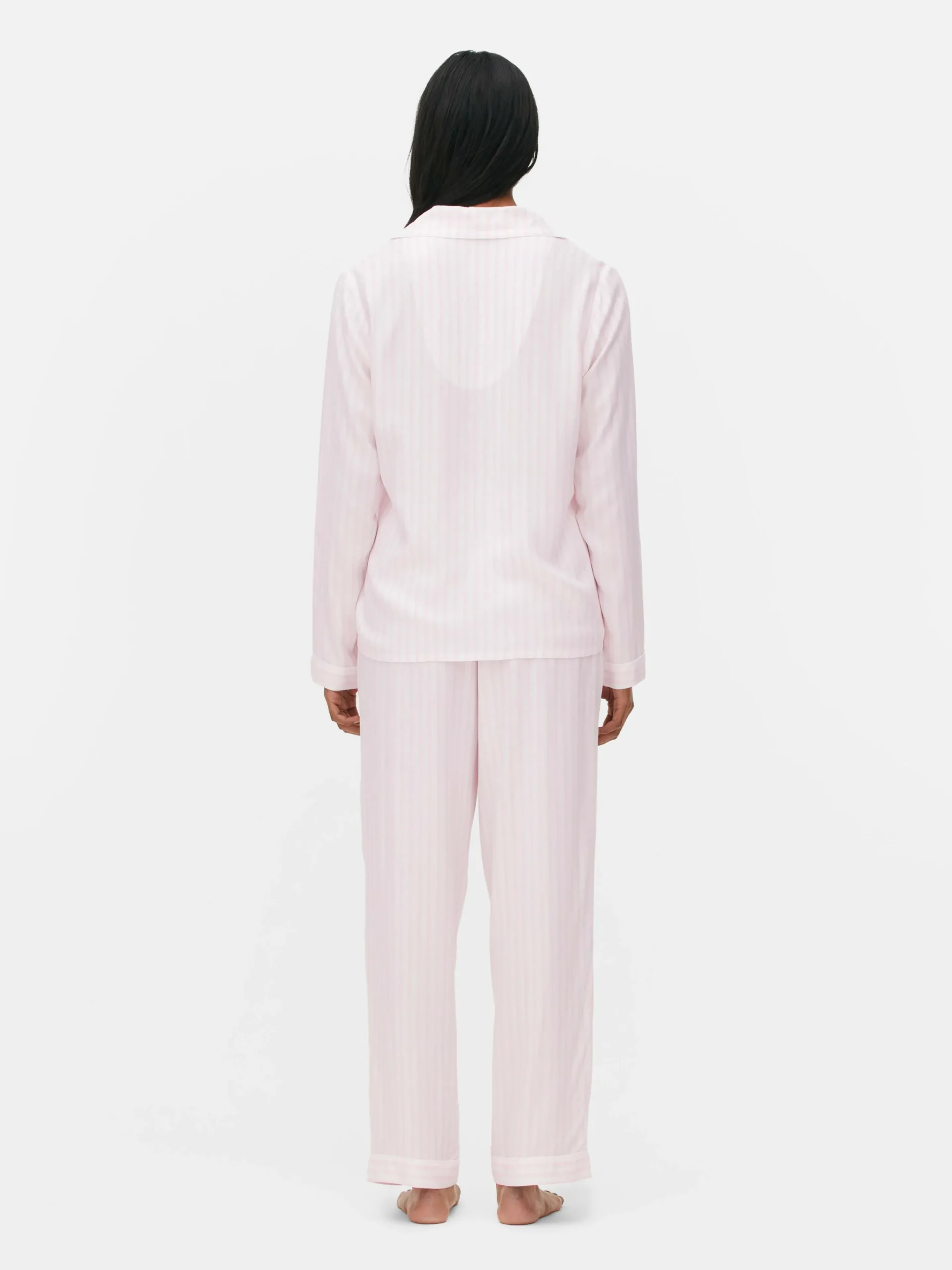 Striped Boyfriend Long Pajamas|Primark Online
