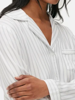 Striped Boyfriend Long Pajamas|Primark Outlet