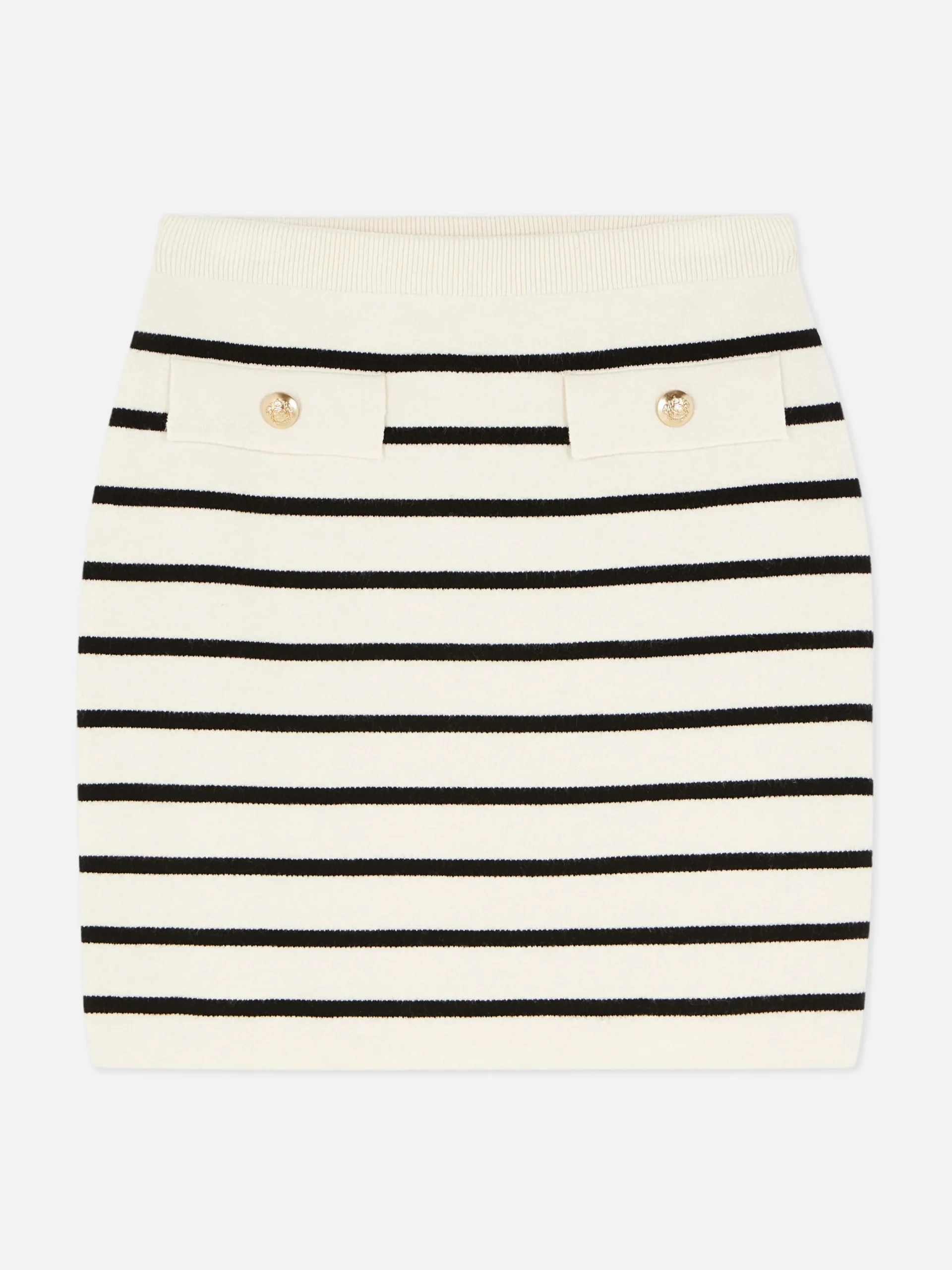 Striped Knit Mini Skirt|Primark Clearance