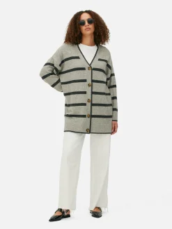 Striped Longline Cardigan|Primark New