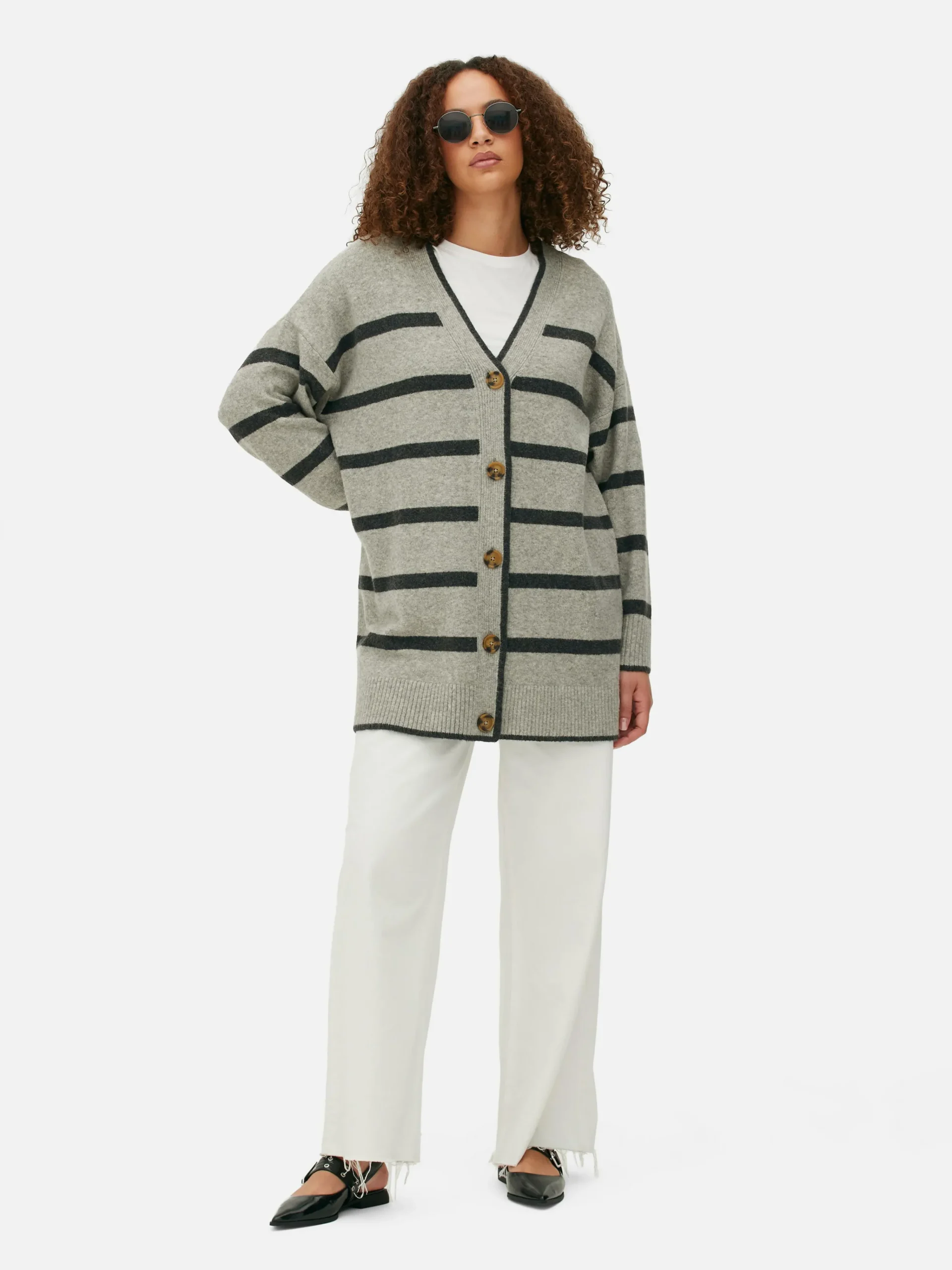 Striped Longline Cardigan|Primark New