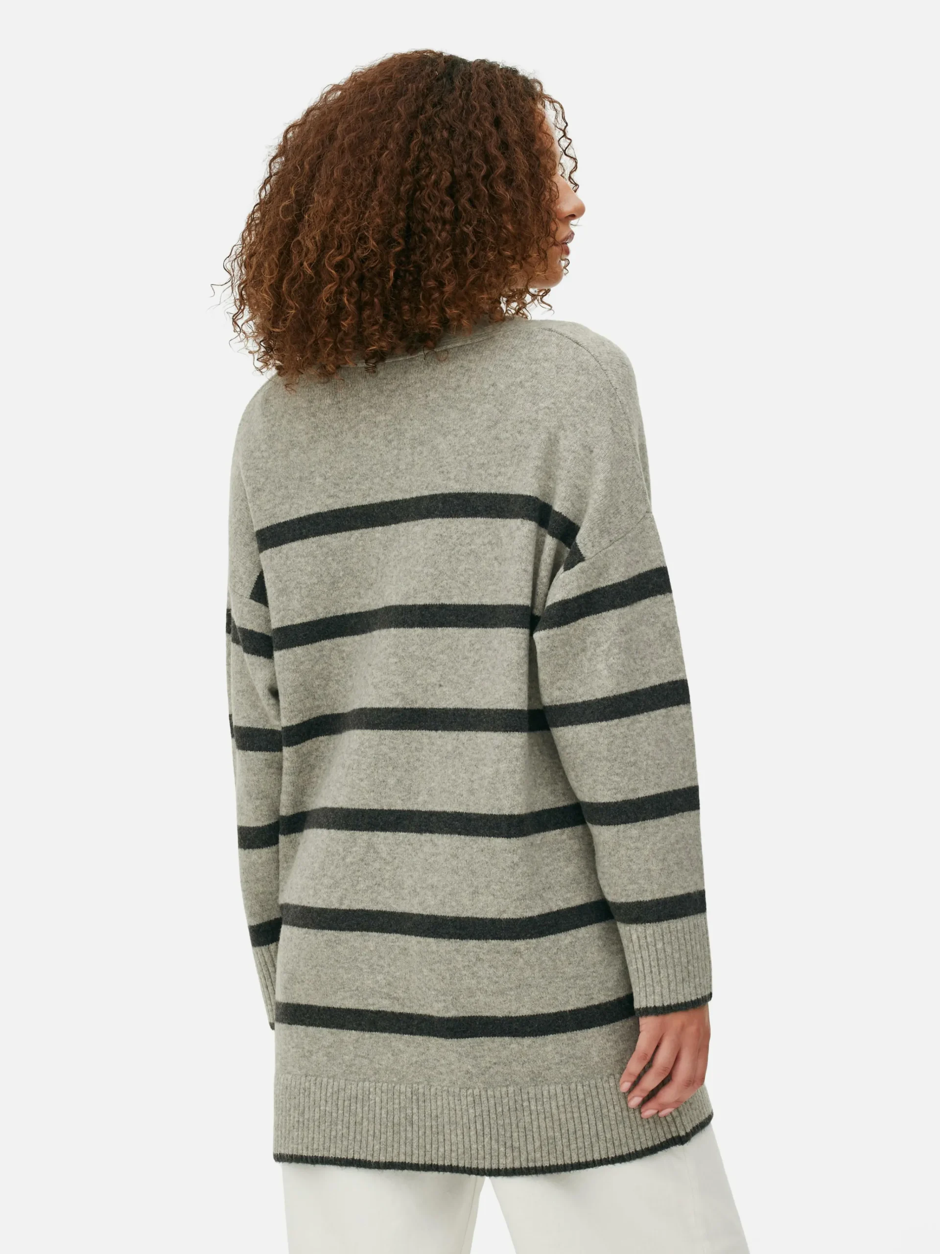 Striped Longline Cardigan|Primark New