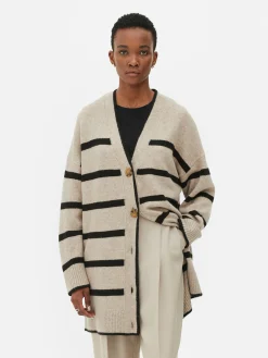 Striped Longline Cardigan|Primark Hot
