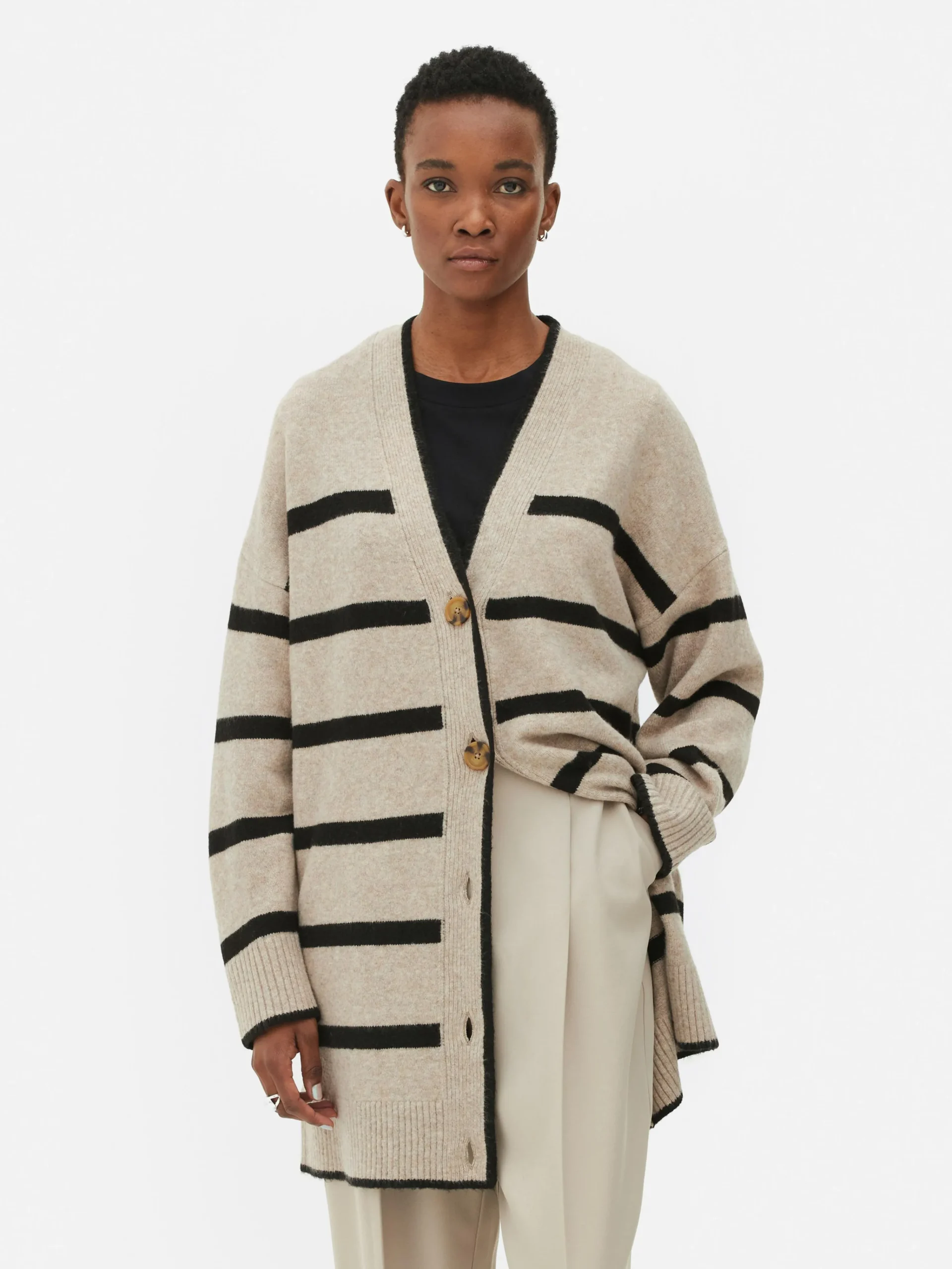 Striped Longline Cardigan|Primark Hot
