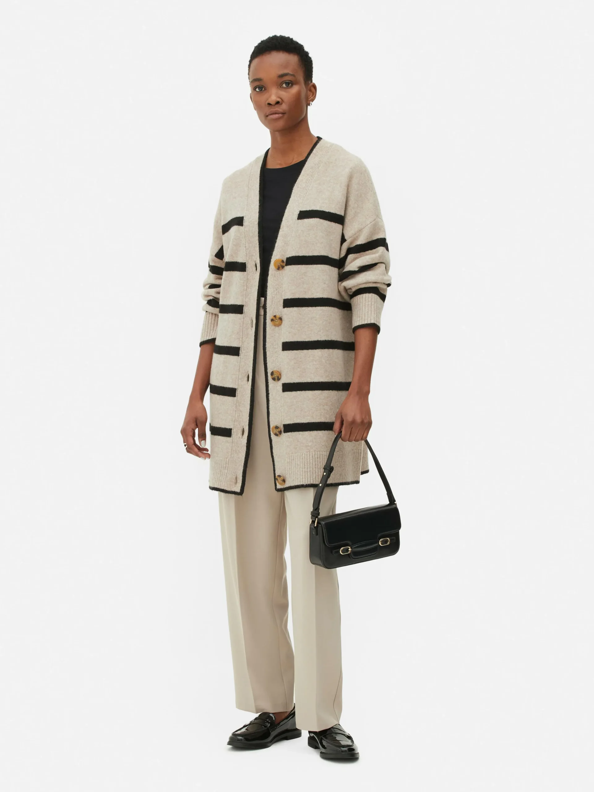 Striped Longline Cardigan|Primark Hot