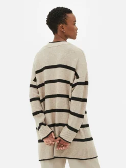 Striped Longline Cardigan|Primark Hot
