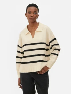 Striped Polo Sweater|Primark Outlet