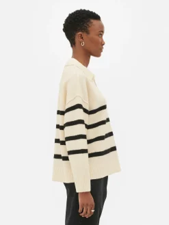 Striped Polo Sweater|Primark Outlet