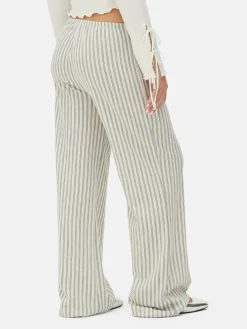 Striped Wide Leg Pants|Primark Hot