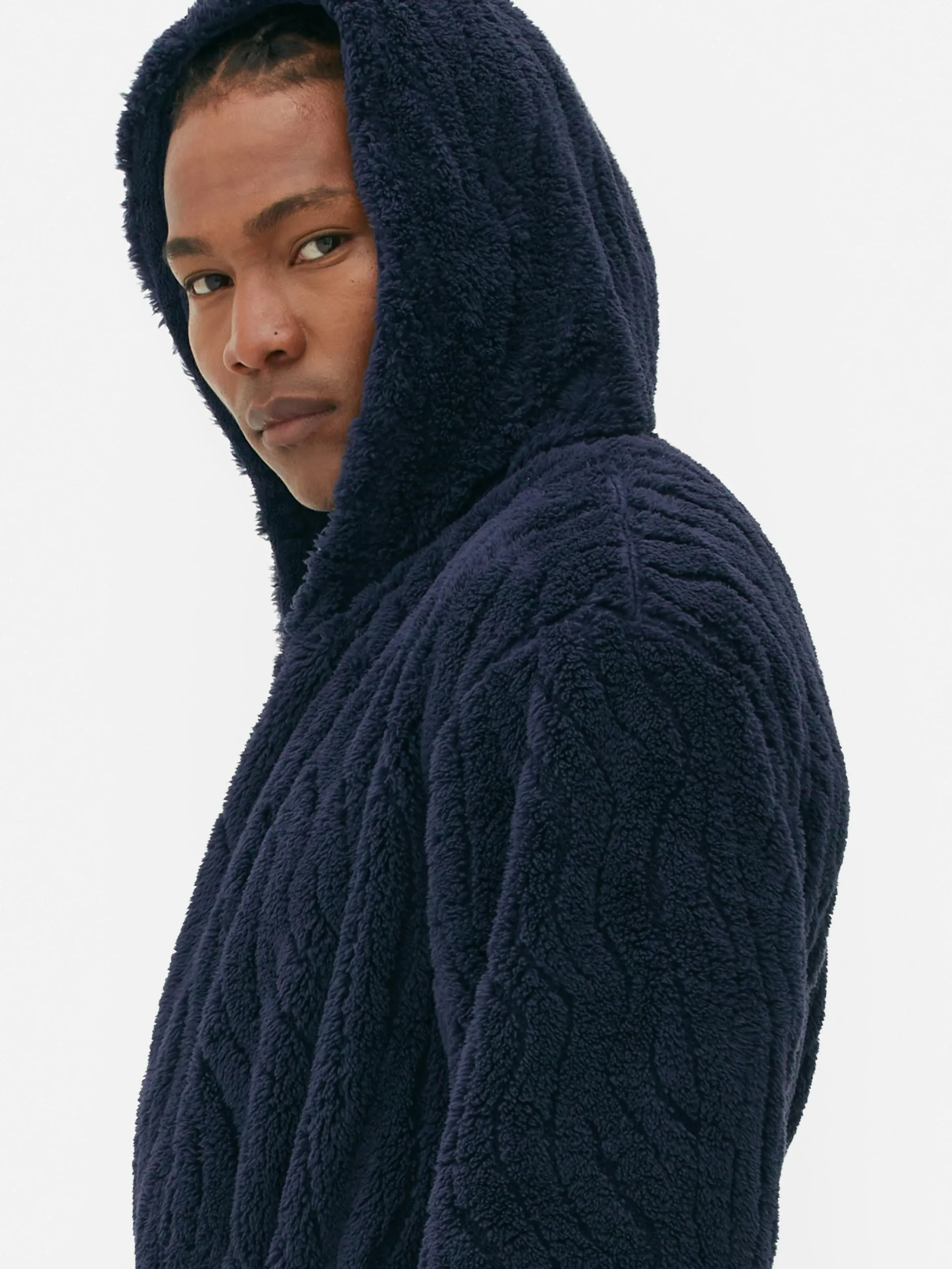 Textured Fleece Robe|Primark Discount