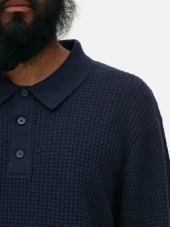 Textured Polo Sweater|Primark Outlet