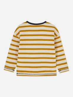 Textured Striped Long Sleeve T-Shirt|Primark Sale