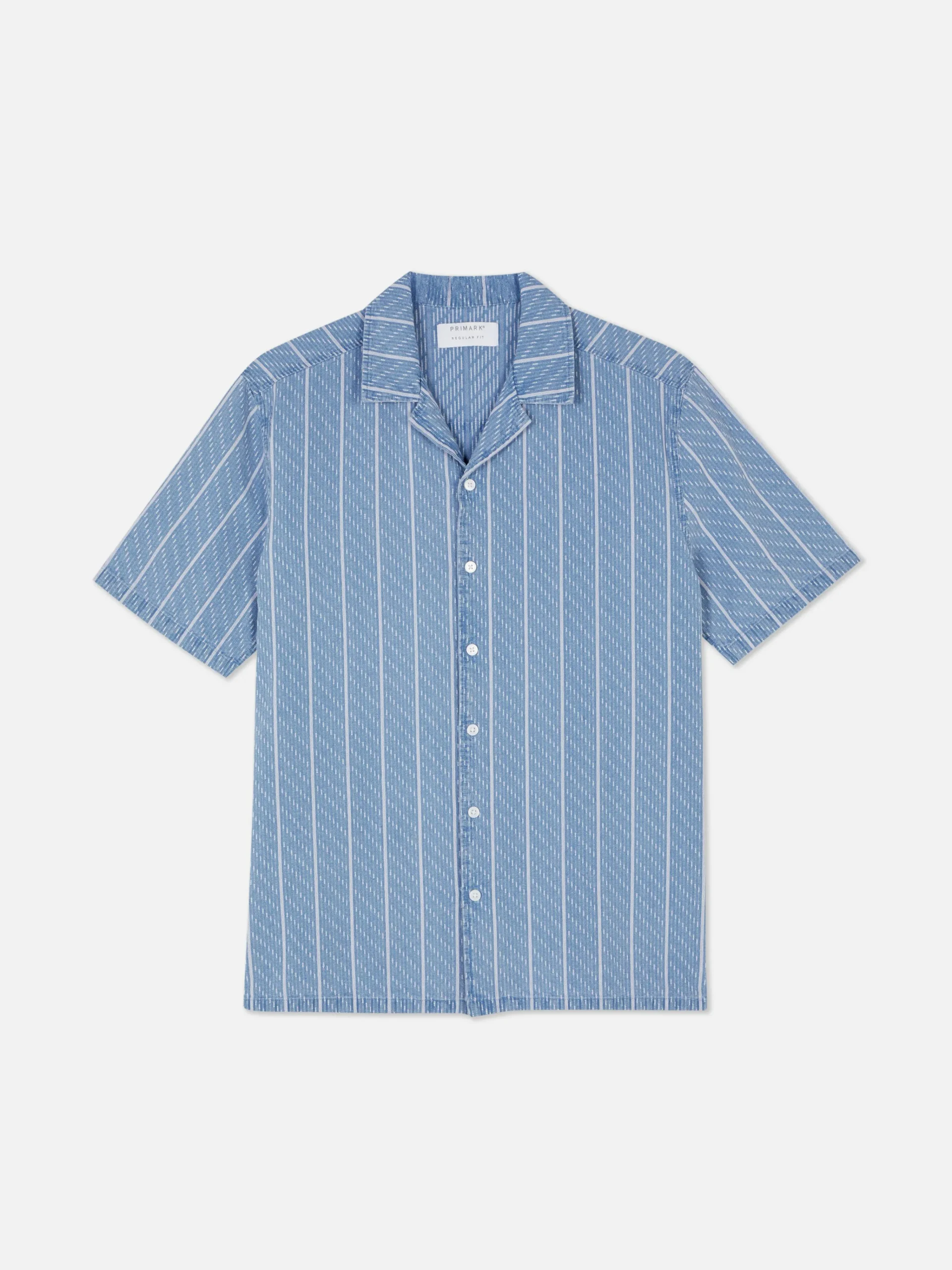 Textured Striped Short Sleeve Shirt|Primark