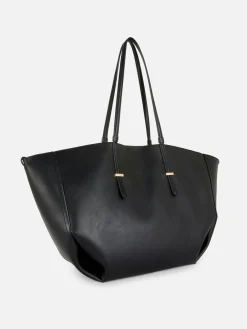 The Edit Faux Leather Large Shopper|Primark Online